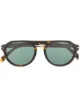 Image 1 of Eyewear by David Beckham tortoiseshell round-frame sunglasses