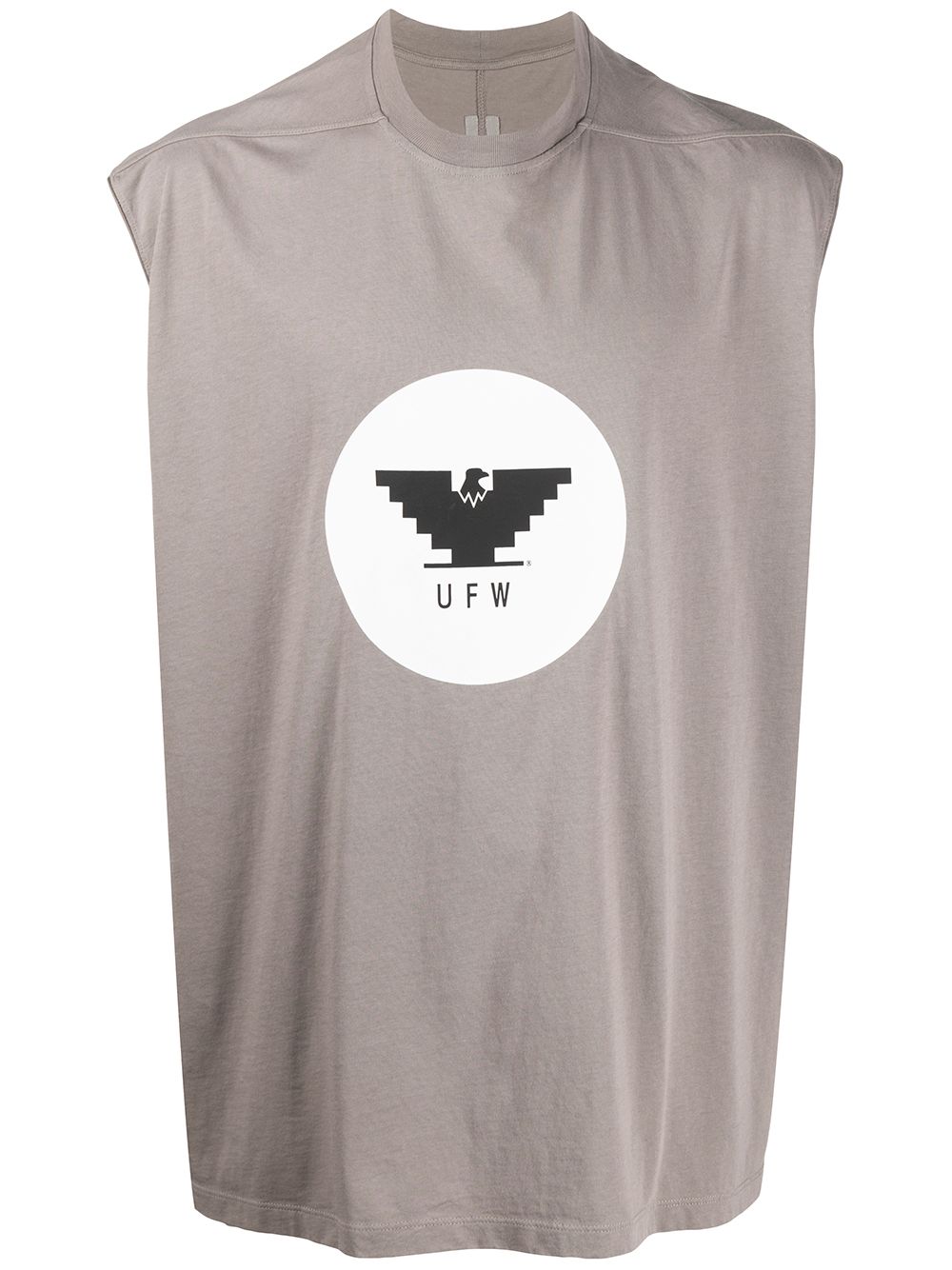 Shop Rick Owens Ufw Logo Muscle T-shirt In Neutrals