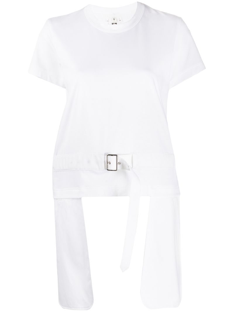 Shop Comme Des Garçons Belted Shirt In White