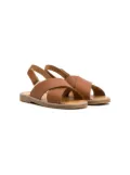 BabyWalker cross strap sandals - Brown