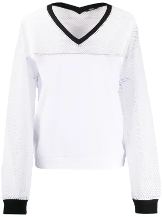 white mesh jumper