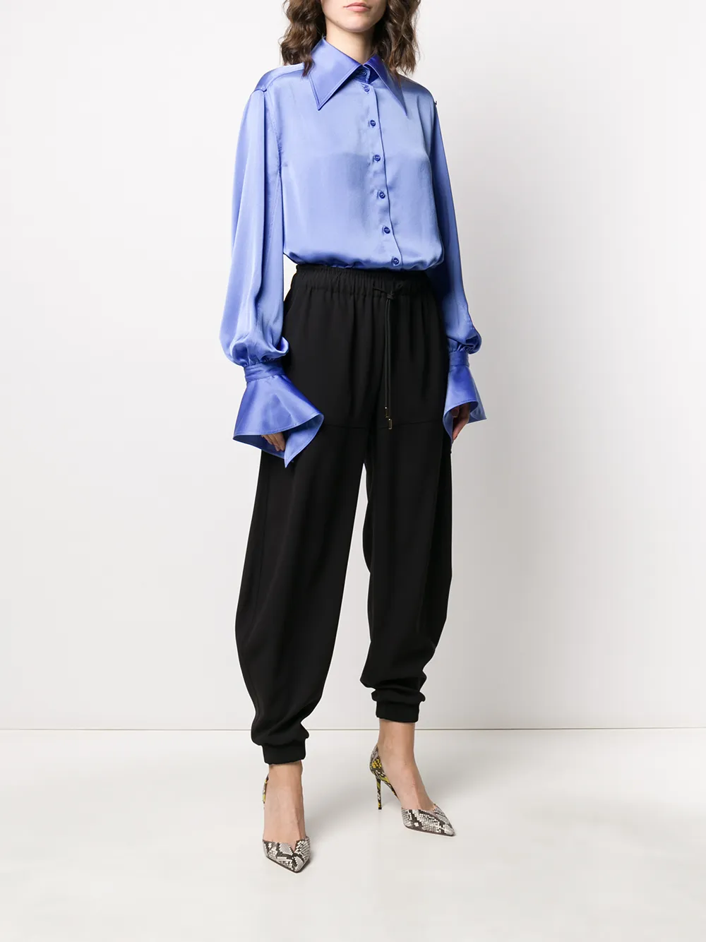 Фото 3 - Mugler рубашка с заостренным воротником и длинными рукавами от Mugler