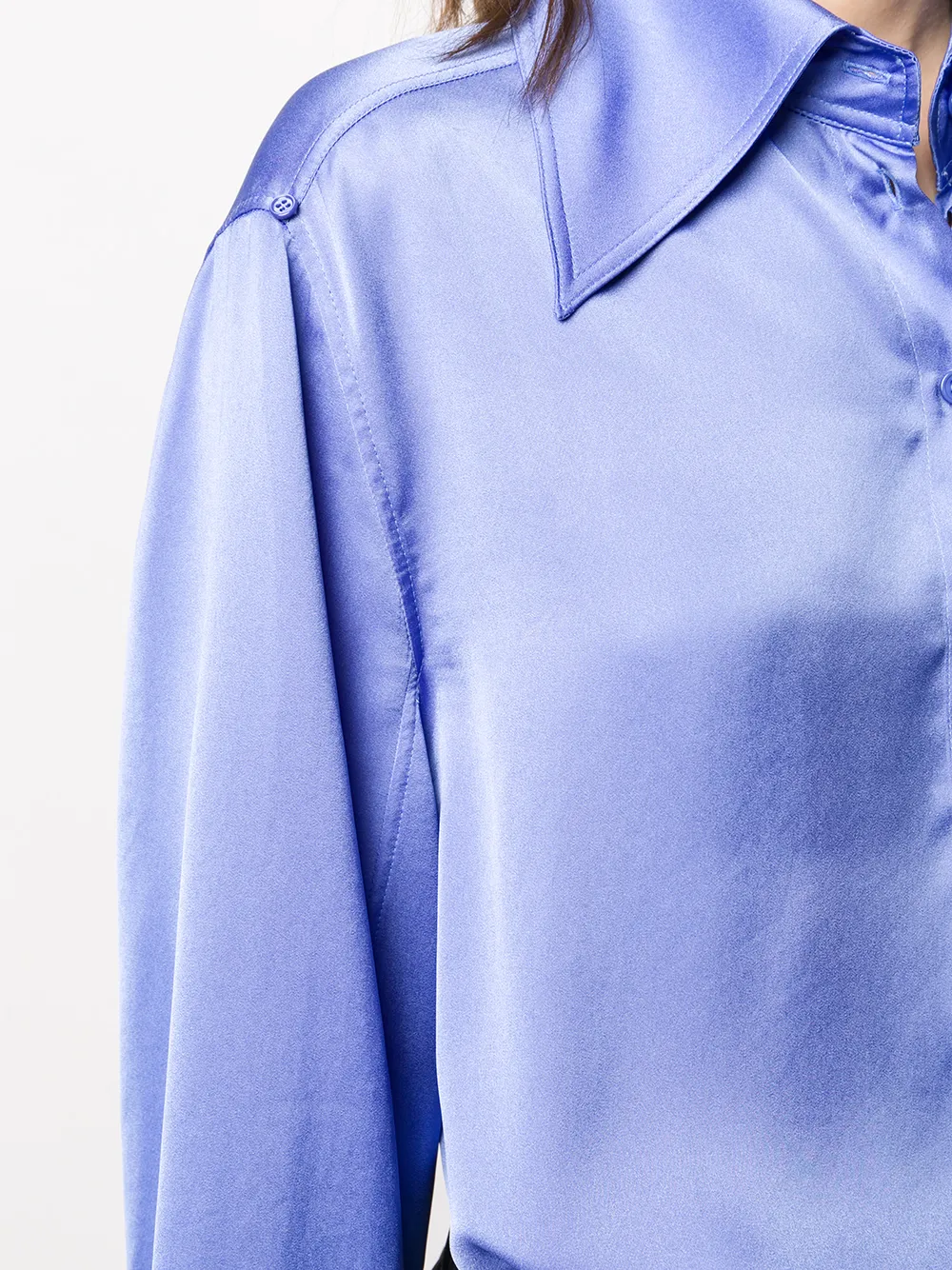 Фото 5 - Mugler рубашка с заостренным воротником и длинными рукавами от Mugler