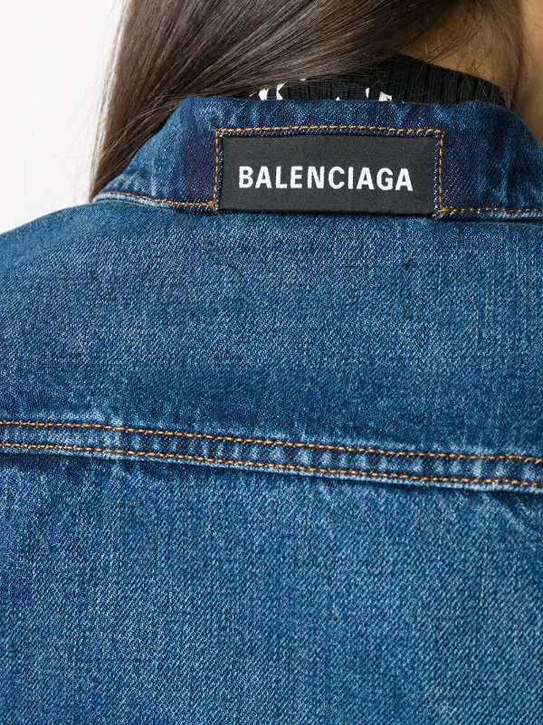 balenciaga cropped denim jacket