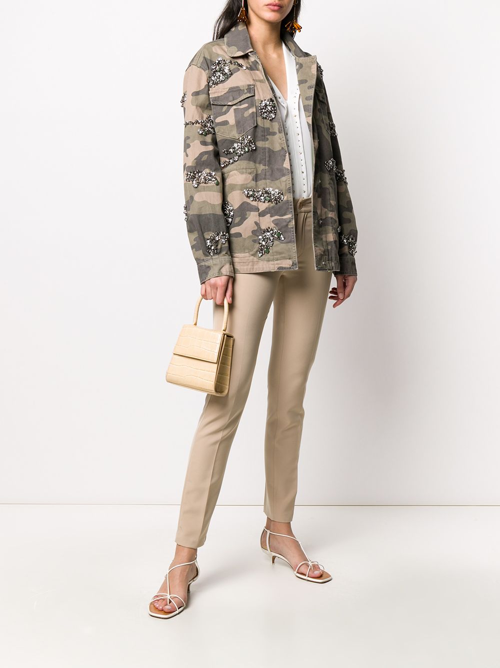 фото Liu jo embellished camouflage jacket