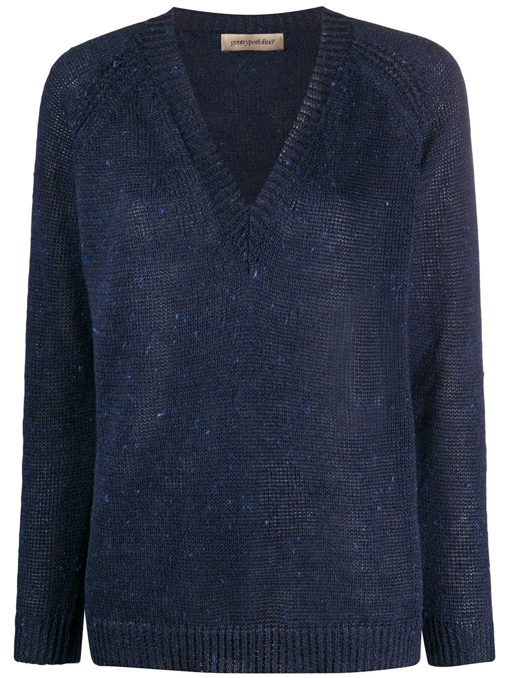 Shop Gentry Portofino Loose Knit Jumper In Blue