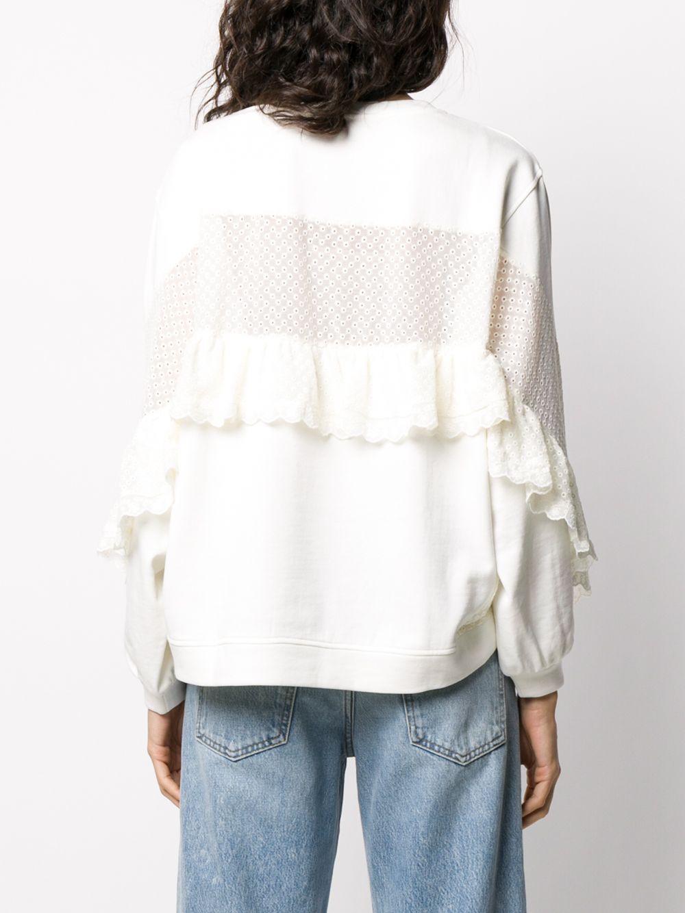 фото Twin-set broderie anglaise ruffle sweatshirt