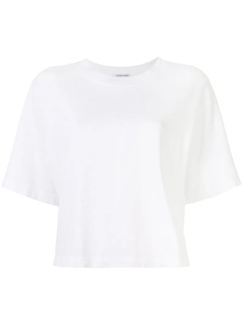 Cotton Citizen Tokyo Cropped Cotton T-shirt In White