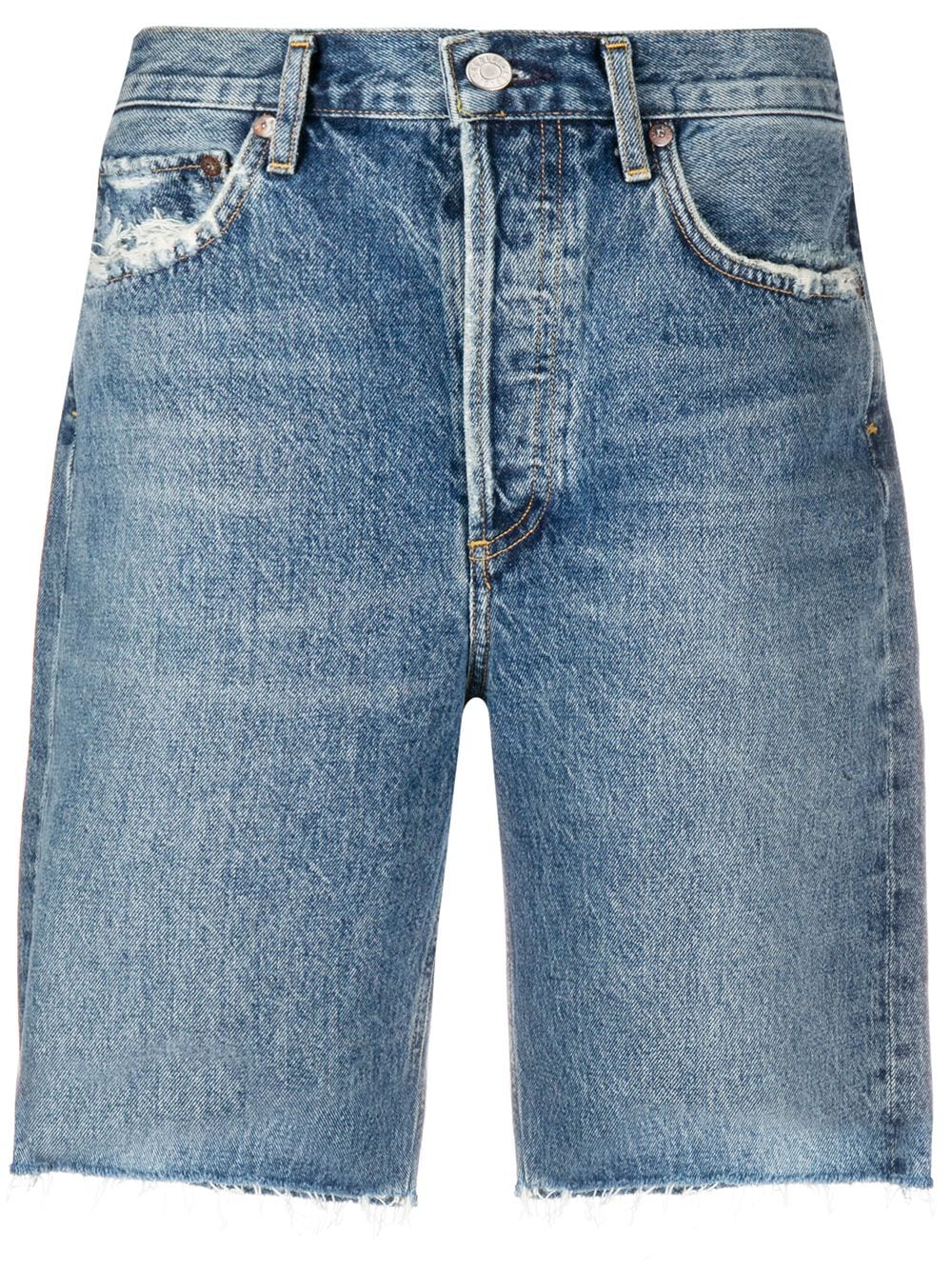 фото Agolde джинсовые шорты прямого кроя