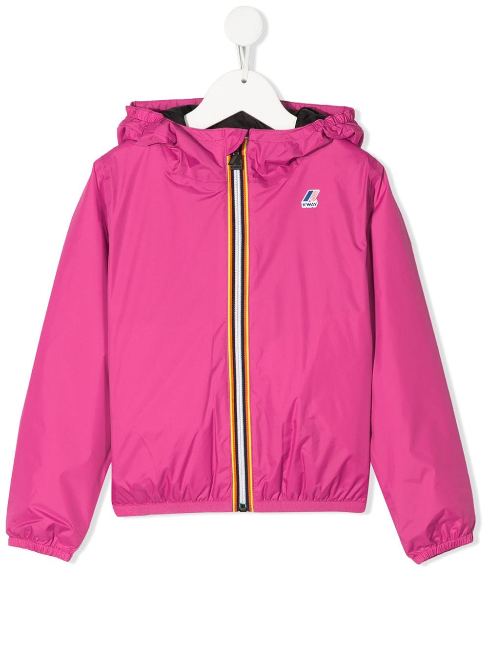 K-way Kids' Hooded Rain Jacket In Pink