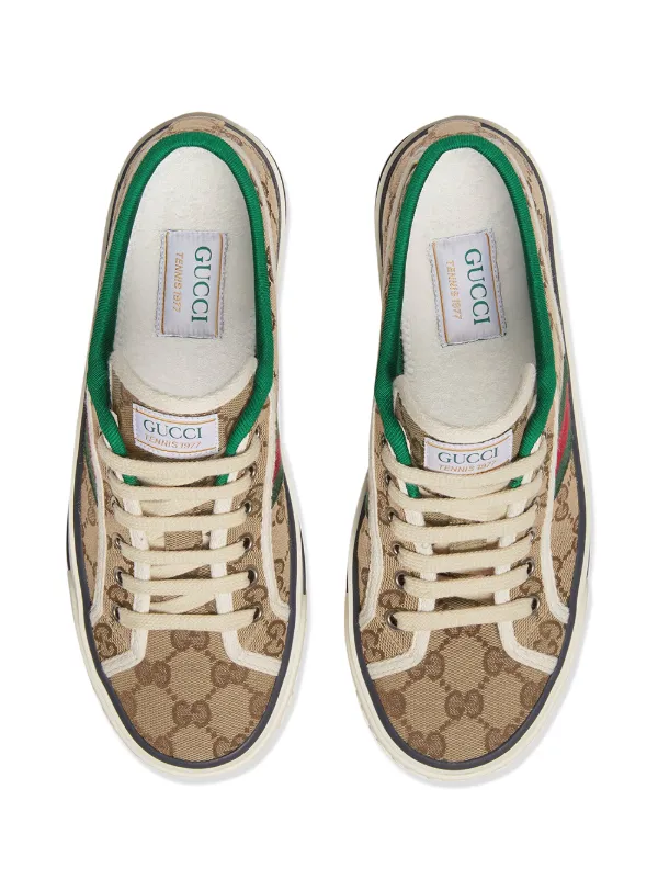 Gucci Men's Gucci Tennis 1977 High Top Sneaker, Beige, GG Canvas