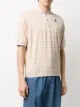 Marni logo-patch striped polo shirt
