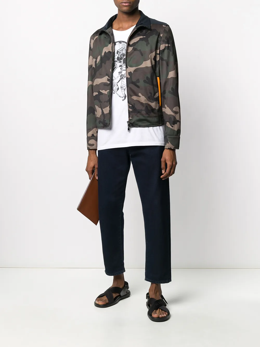 Valentino Garavani Camouflage Print Bomber Jacket Farfetch