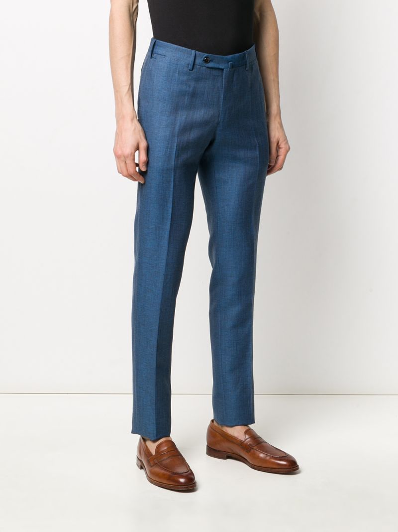 Shop Pt01 Slim-fit Tailored Trousers In Blue