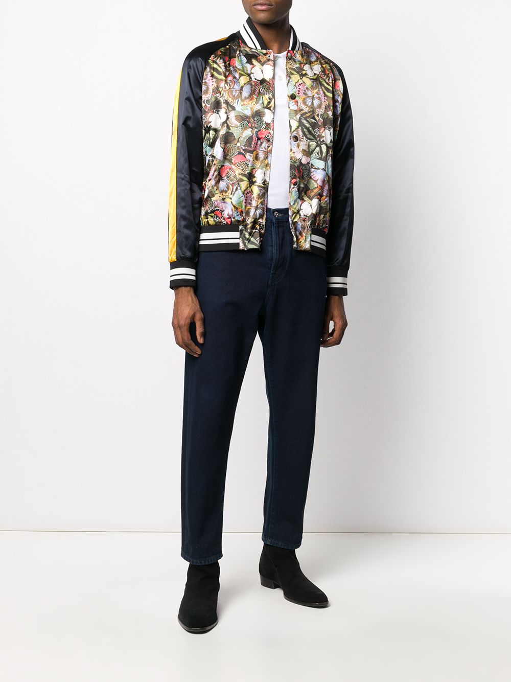 Valentino Garavani Bomberjack met vlinderprint - Geel