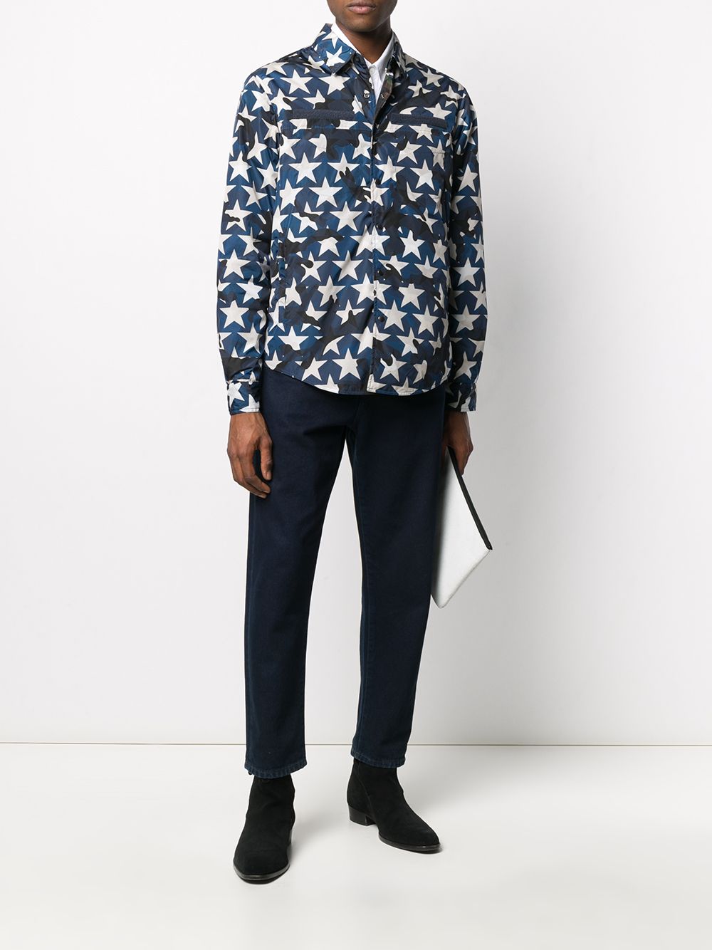 Valentino Garavani Jack met camouflageprint - Blauw