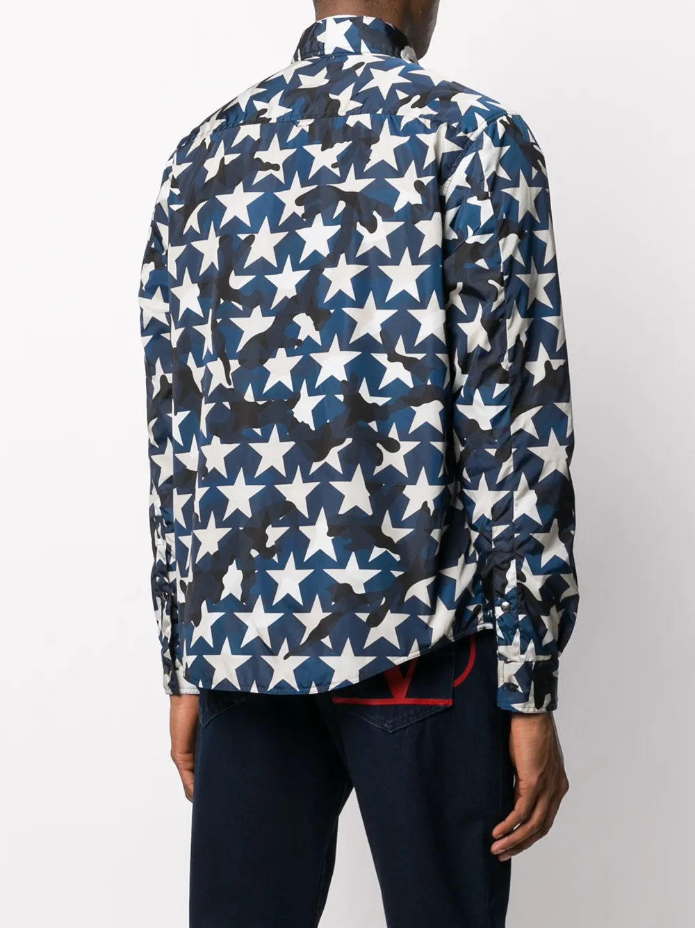 Valentino Garavani Jack met camouflageprint Blauw