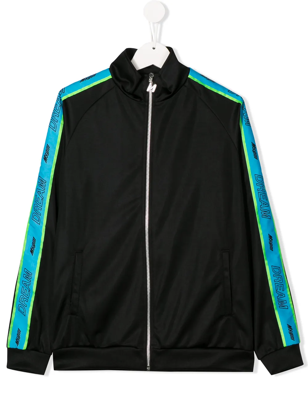 Msgm Kids спортивная куртка с контрастными полосками и логотипом Msgm Kids спортивная куртка с контрастными полосками и логотипом