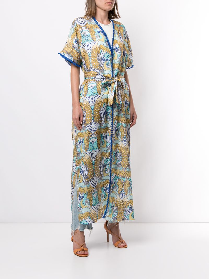 Shop Paolita Phoenix Kimono In Multicolour