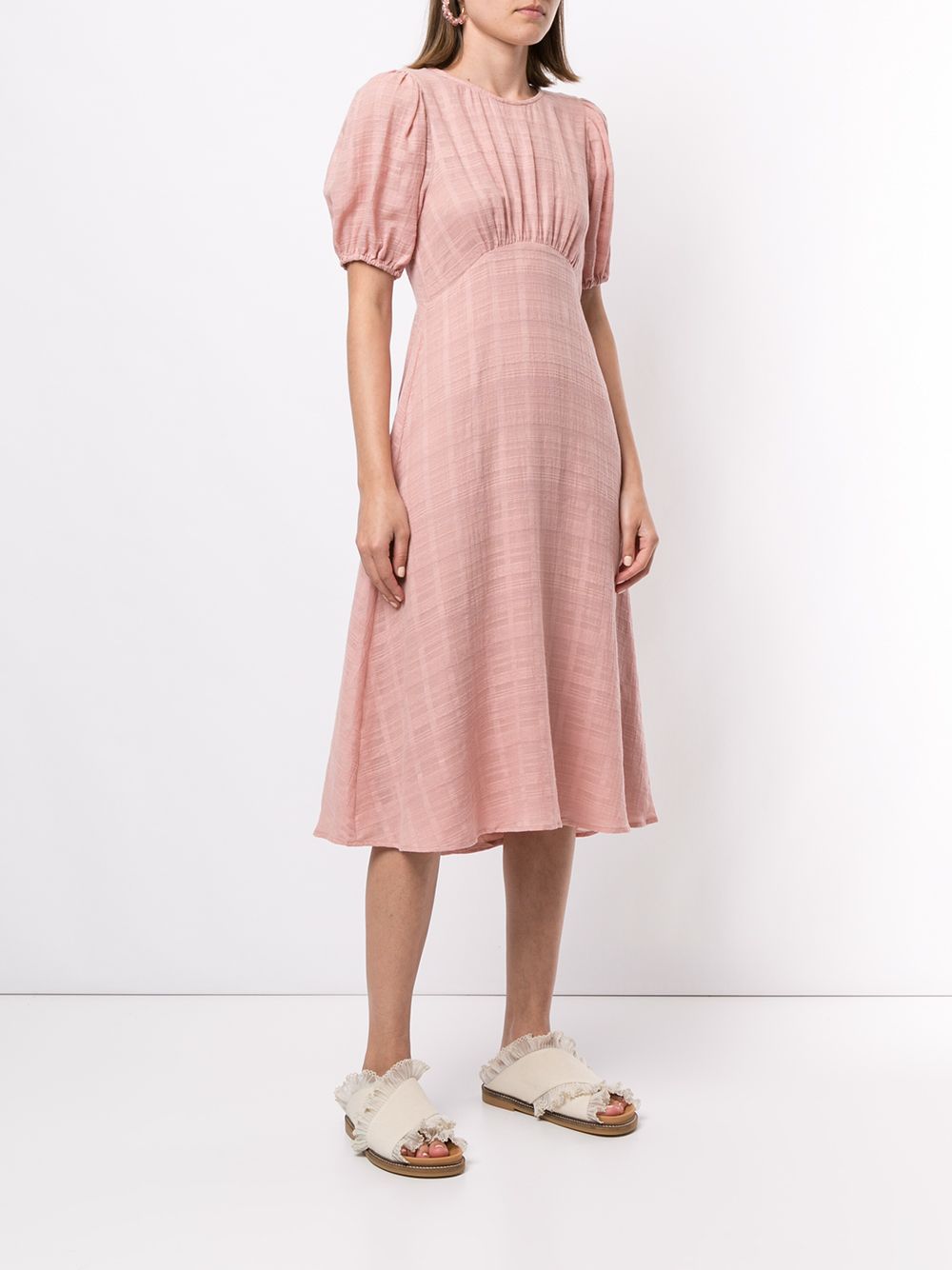 фото Auguste pia checked empire-line midi dress