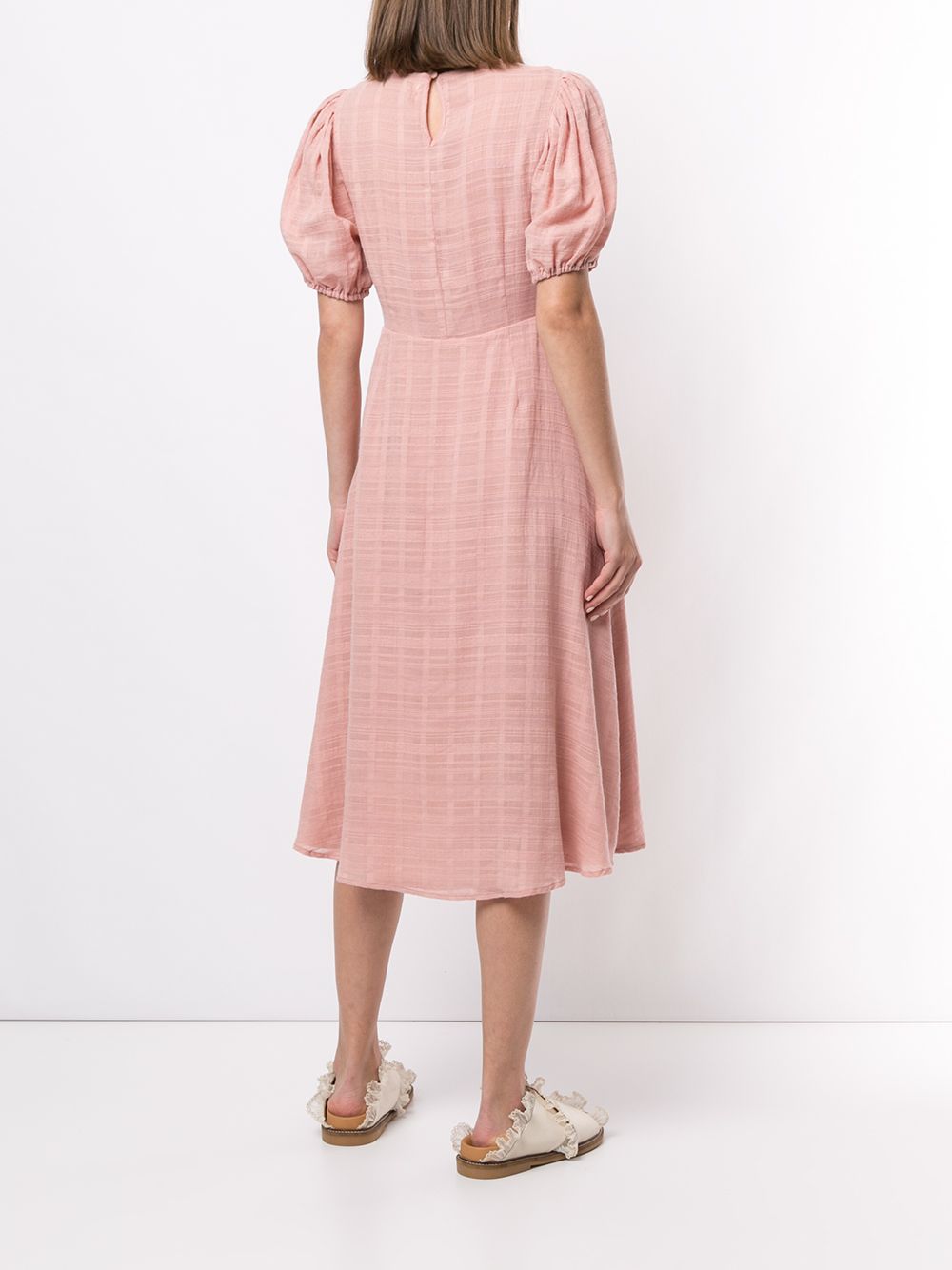 фото Auguste pia checked empire-line midi dress