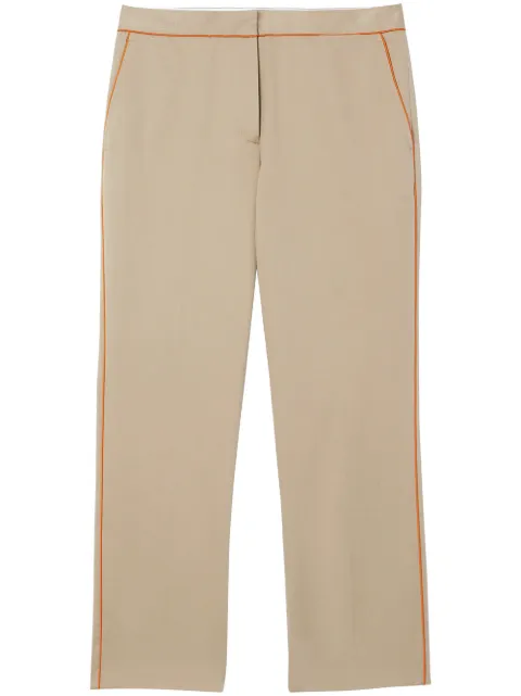 Burberry contrasting trim cropped trousers