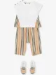 الصورة 2 من Burberry Kids تيشيرت مخطط بألوان متباينة