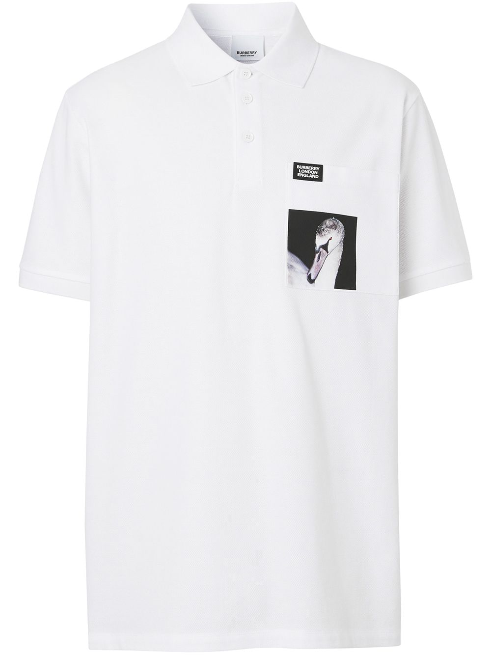 Burberry Swan Print Polo Shirt - Farfetch