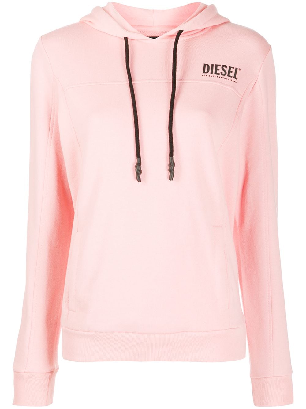 Diesel Logo Hoodie In Pink