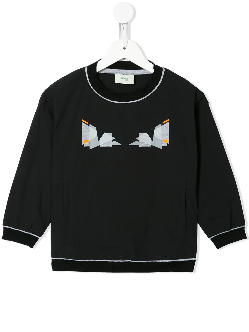 Fendi Kids' Bag Bugs Print T-shirt In Black