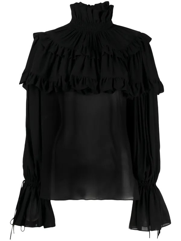 tiered ruffle blouse