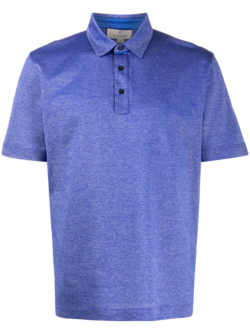 Canali Short-sleeve Polo Shirt In Blue