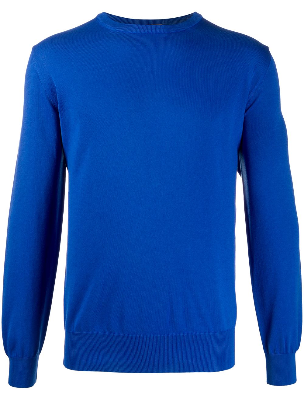 Canali Long-sleeve Fitted Jumper In Blue