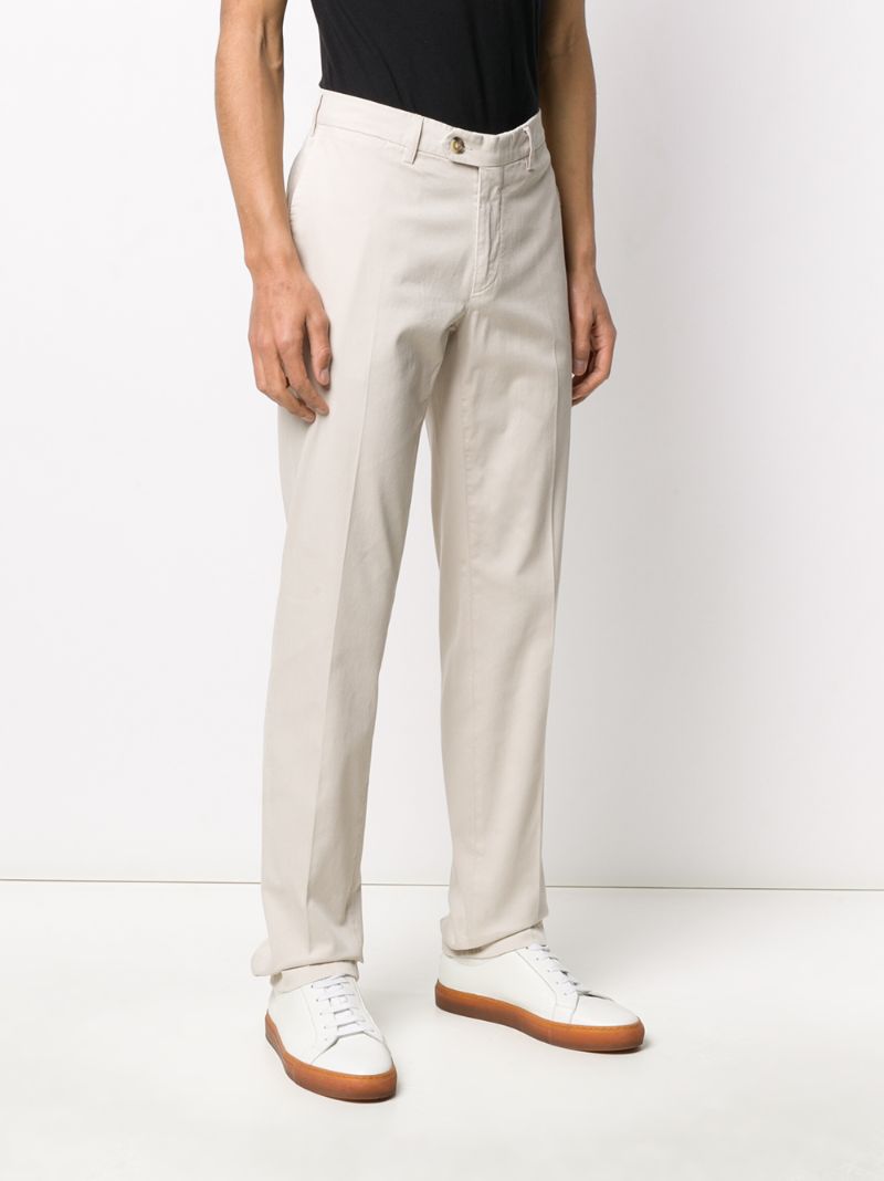 Shop Canali Straight-leg Chino Trousers In Neutrals