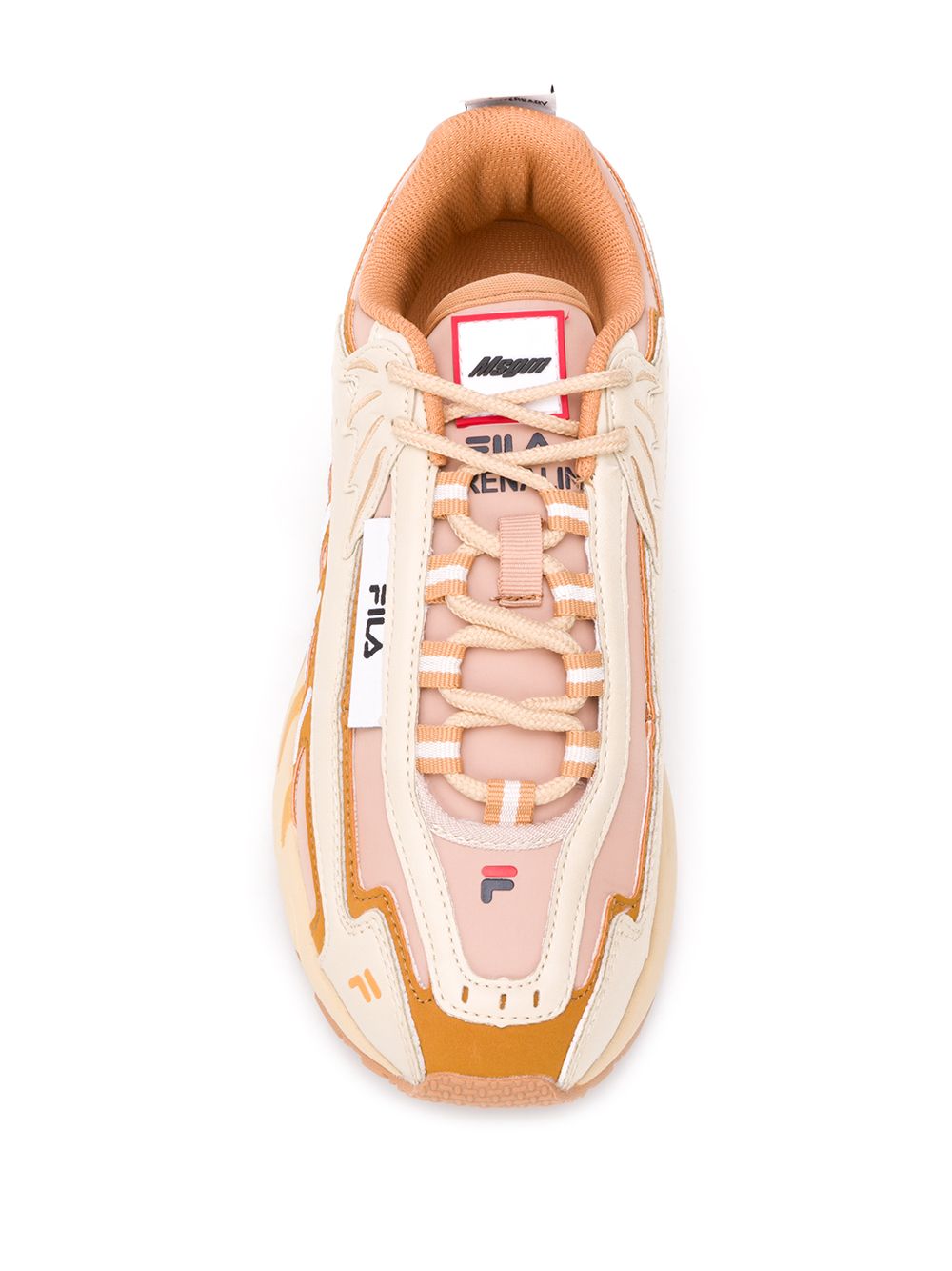 Shop MSGM x Fila panelled sneakers with 