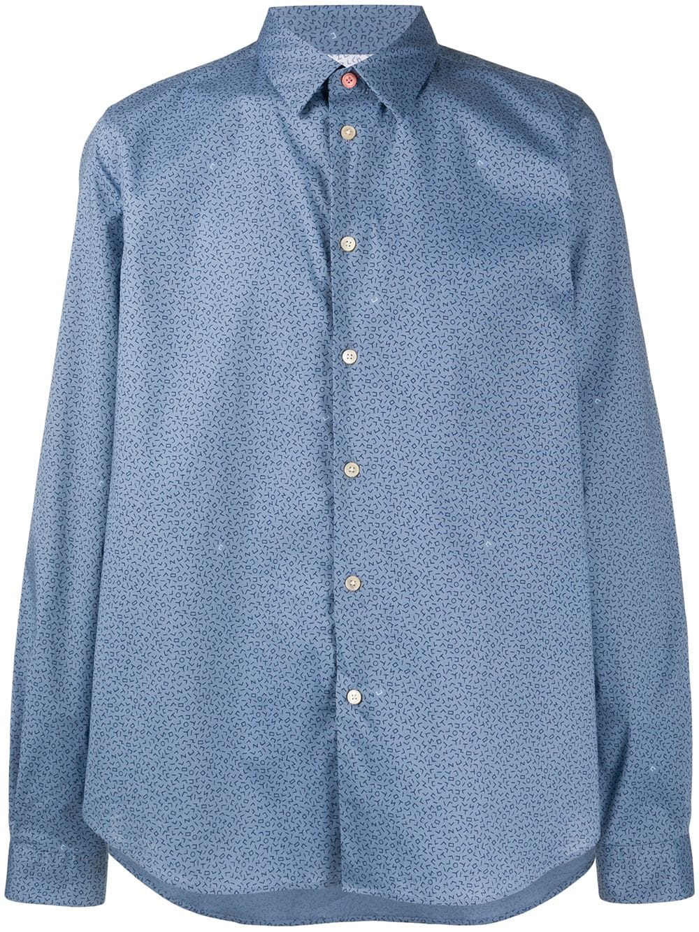 Ps By Paul Smith Geometric Print Shirt In Blue