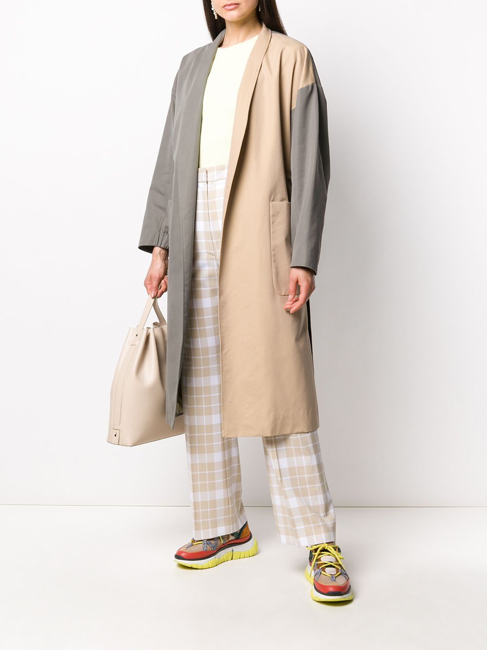 фото Baum und pferdgarten two-tone belted trench coat