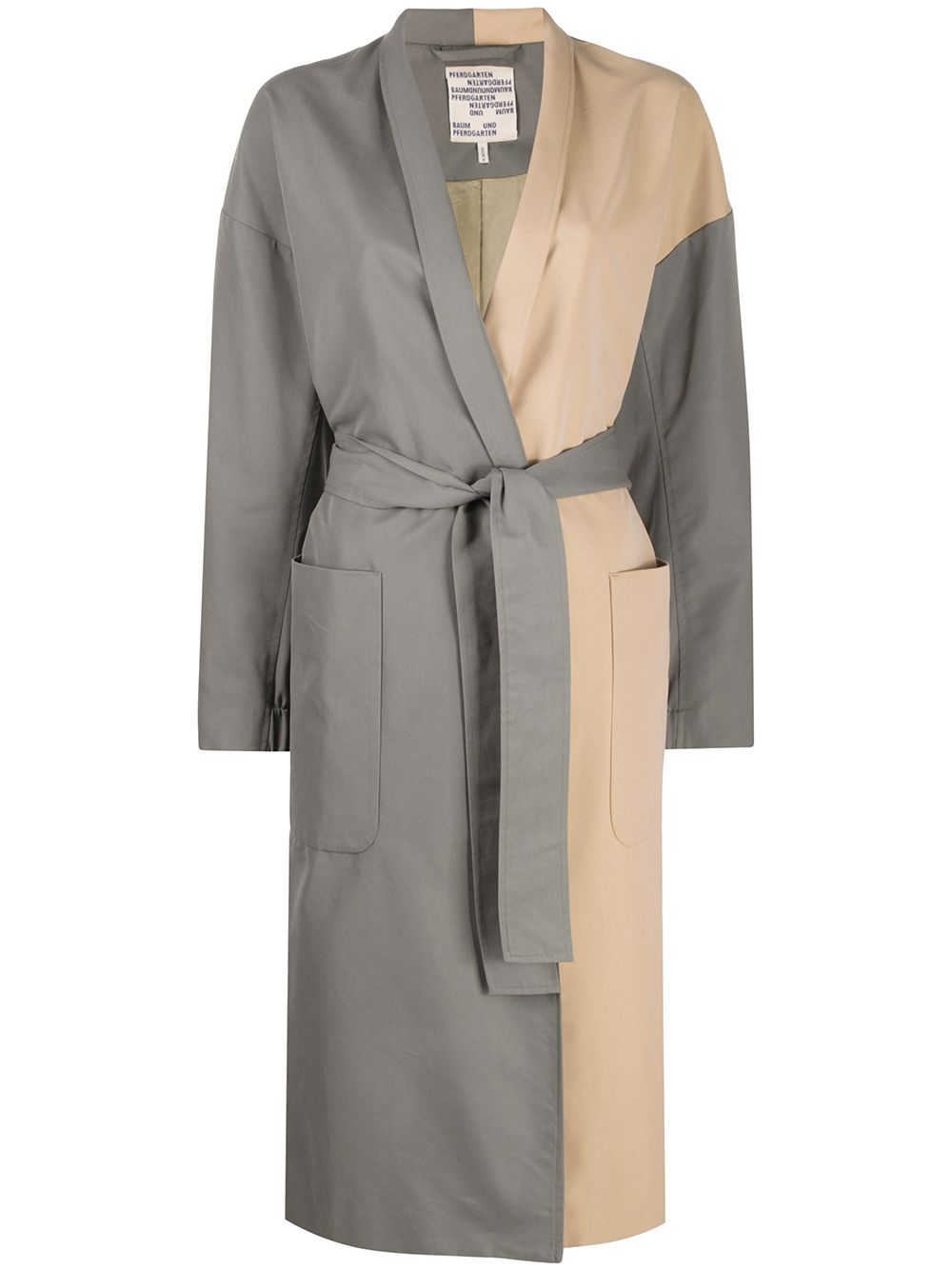 фото Baum und pferdgarten two-tone belted trench coat