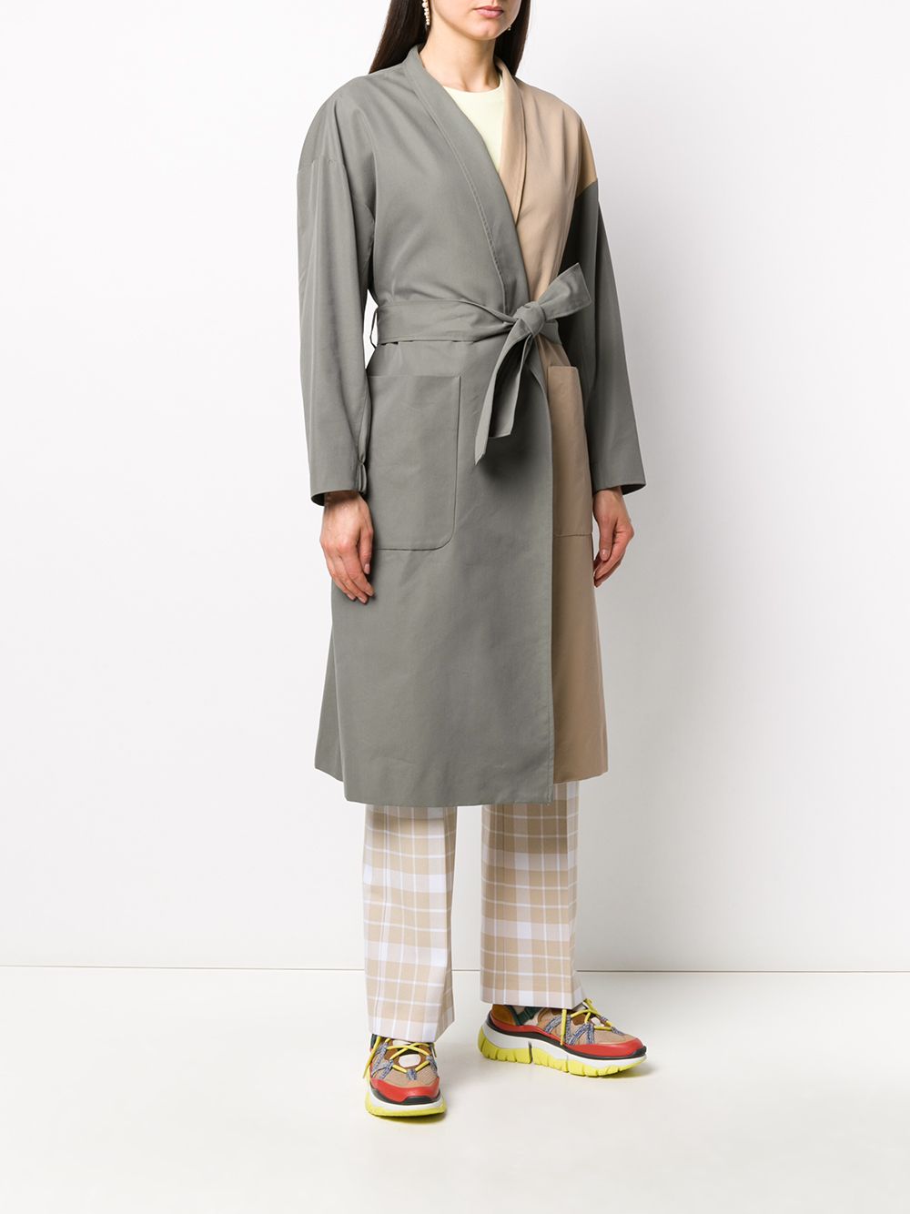 фото Baum und pferdgarten two-tone belted trench coat