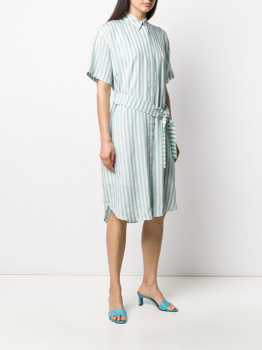 Shop Ps By Paul Smith Striped Shirt Dress In Blue
