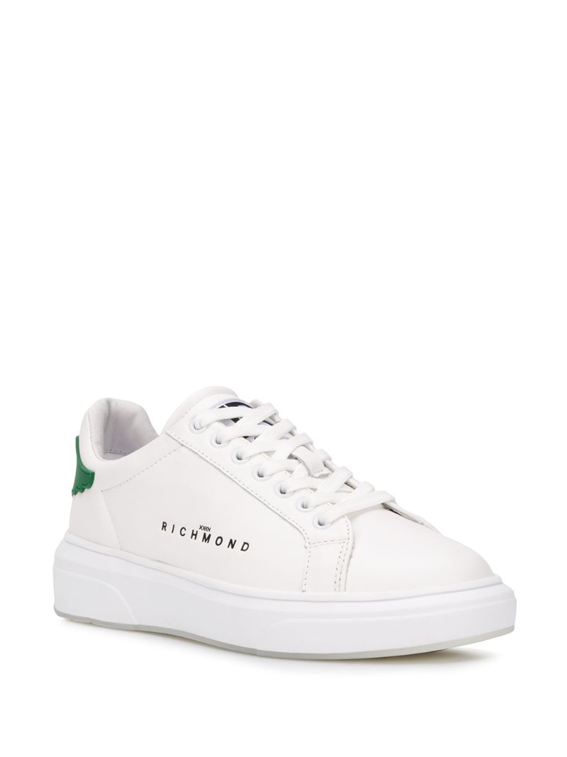 Shop John Richmond Logo Print Low-top Sneakers In White