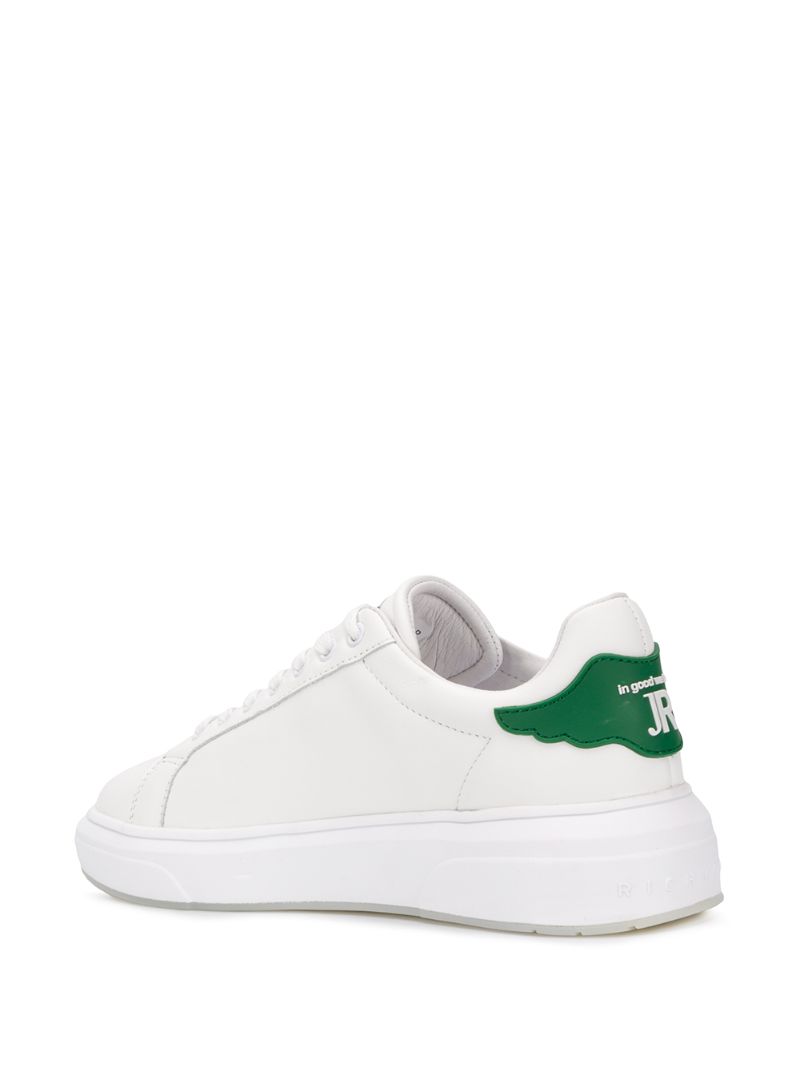 Shop John Richmond Logo Print Low-top Sneakers In White