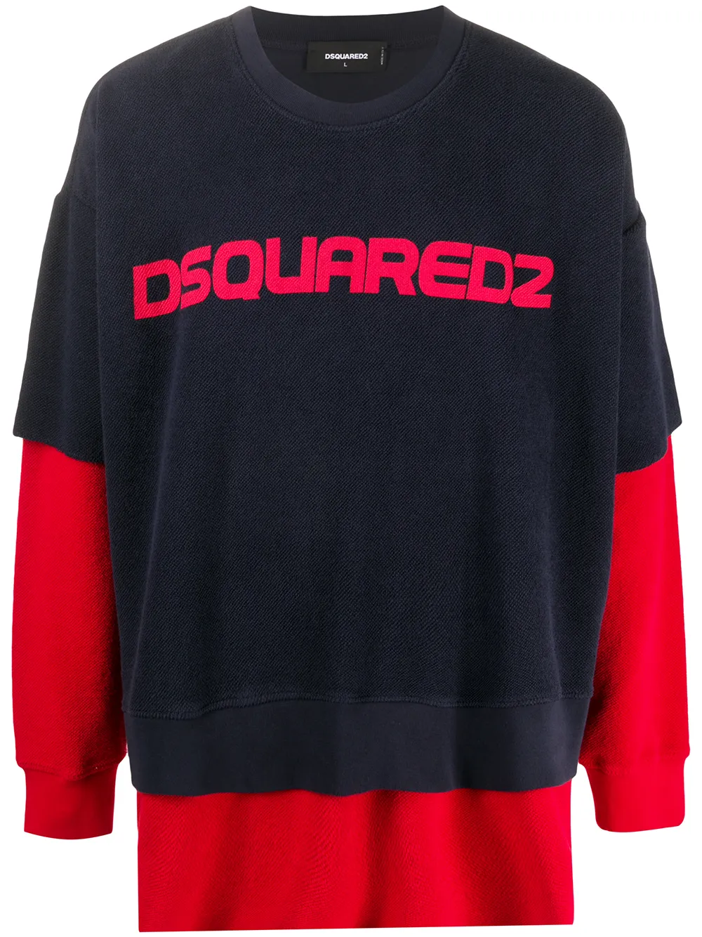 Dsquared2 Two-layer Sweatshirt In Blue