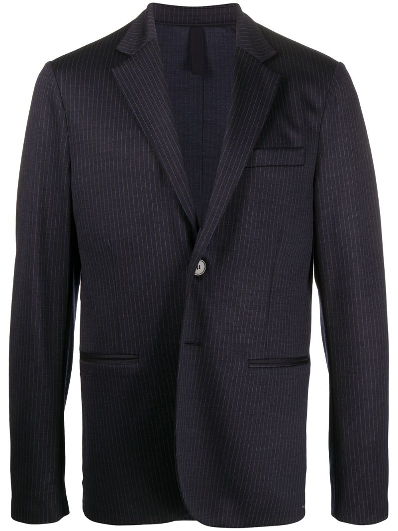 Harris Wharf London Pinstripe Blazer In Blue