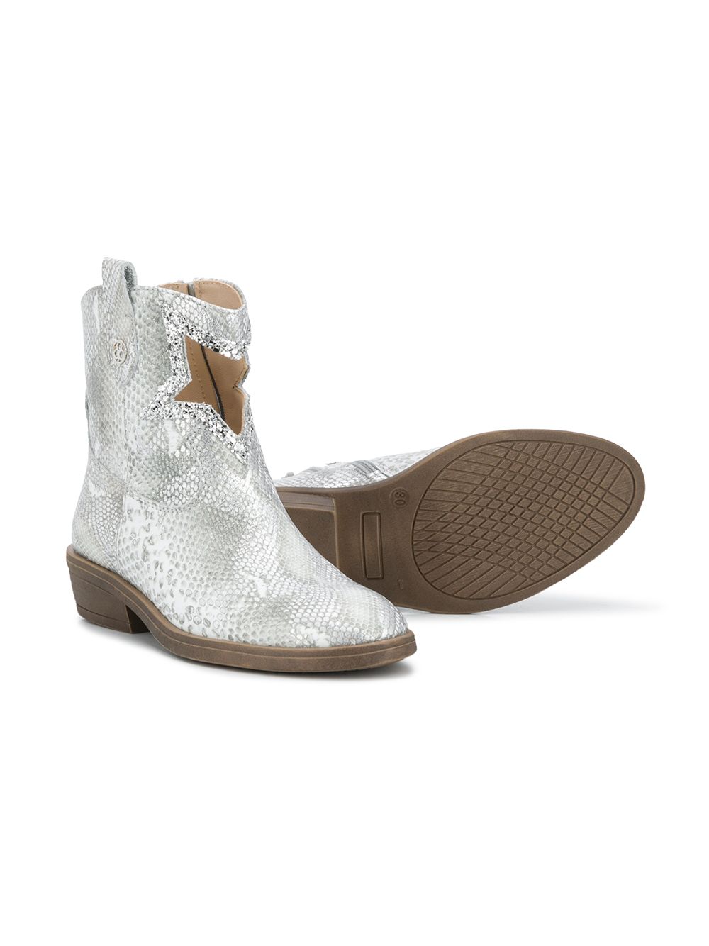 фото Florens snakeskin print ankle boots