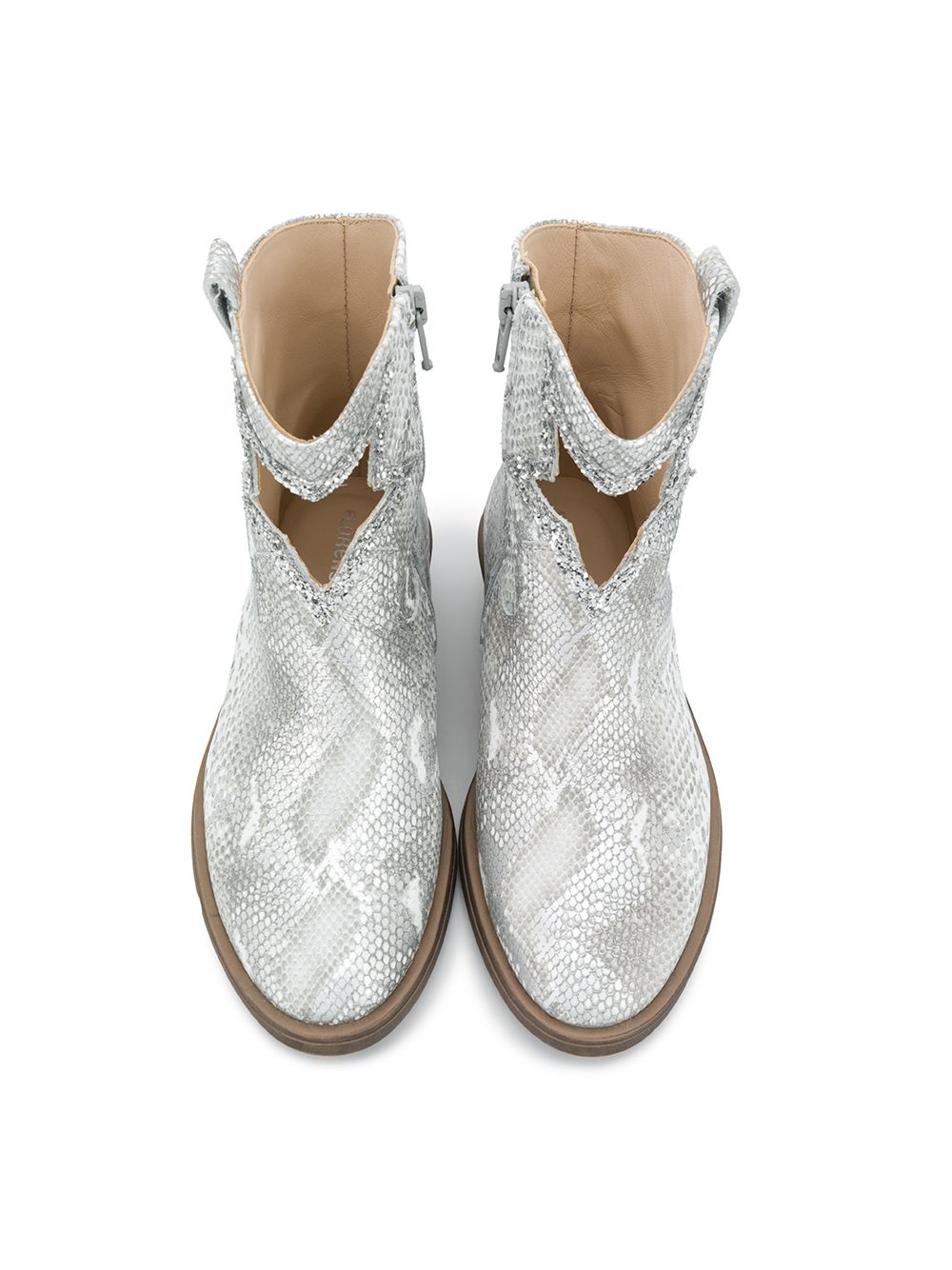 фото Florens snakeskin print ankle boots