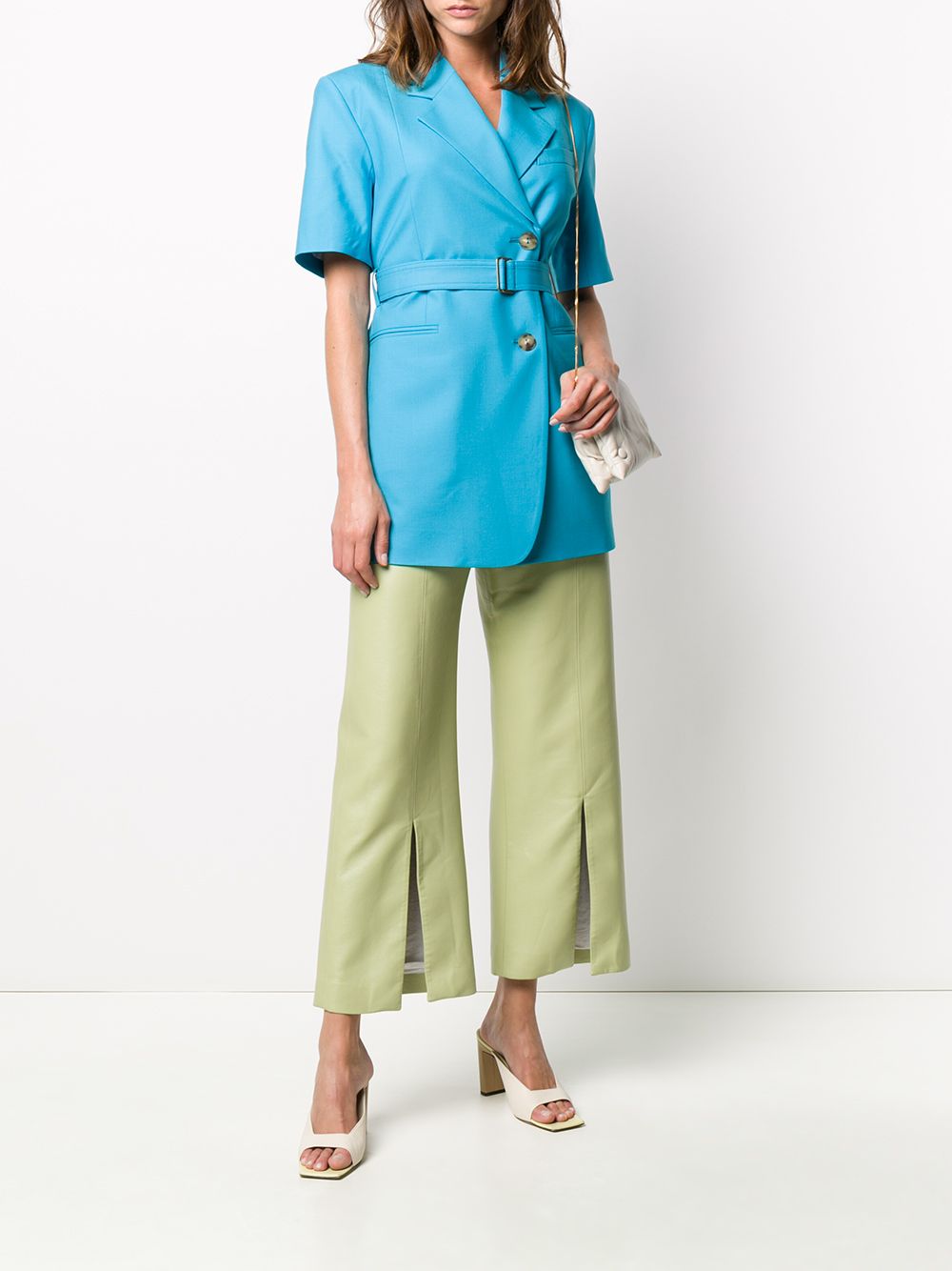 фото Eudon choi short-sleeve belted blazer