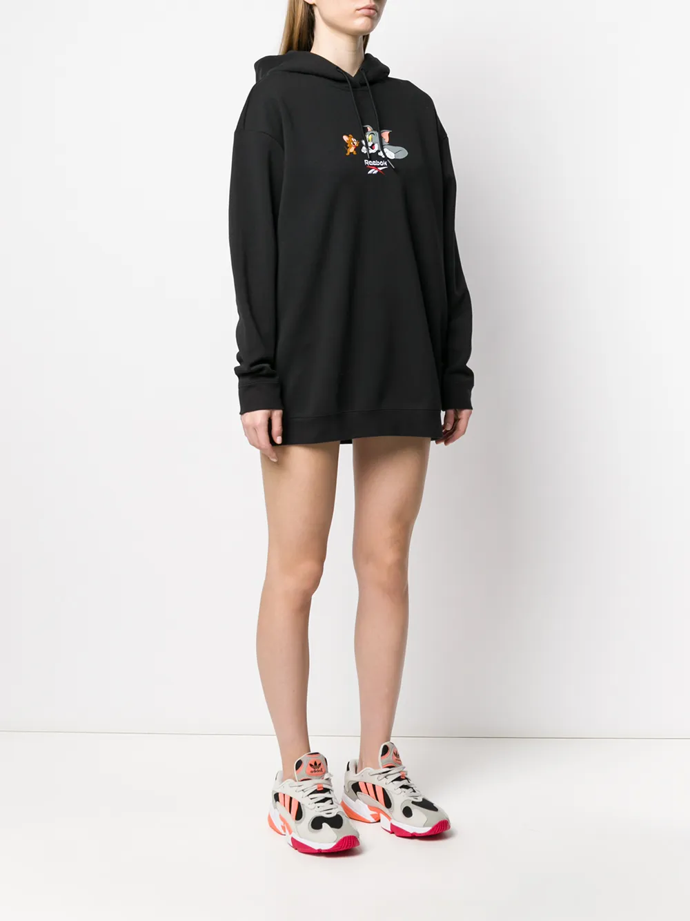 Reebok Hoodie met print Zwart