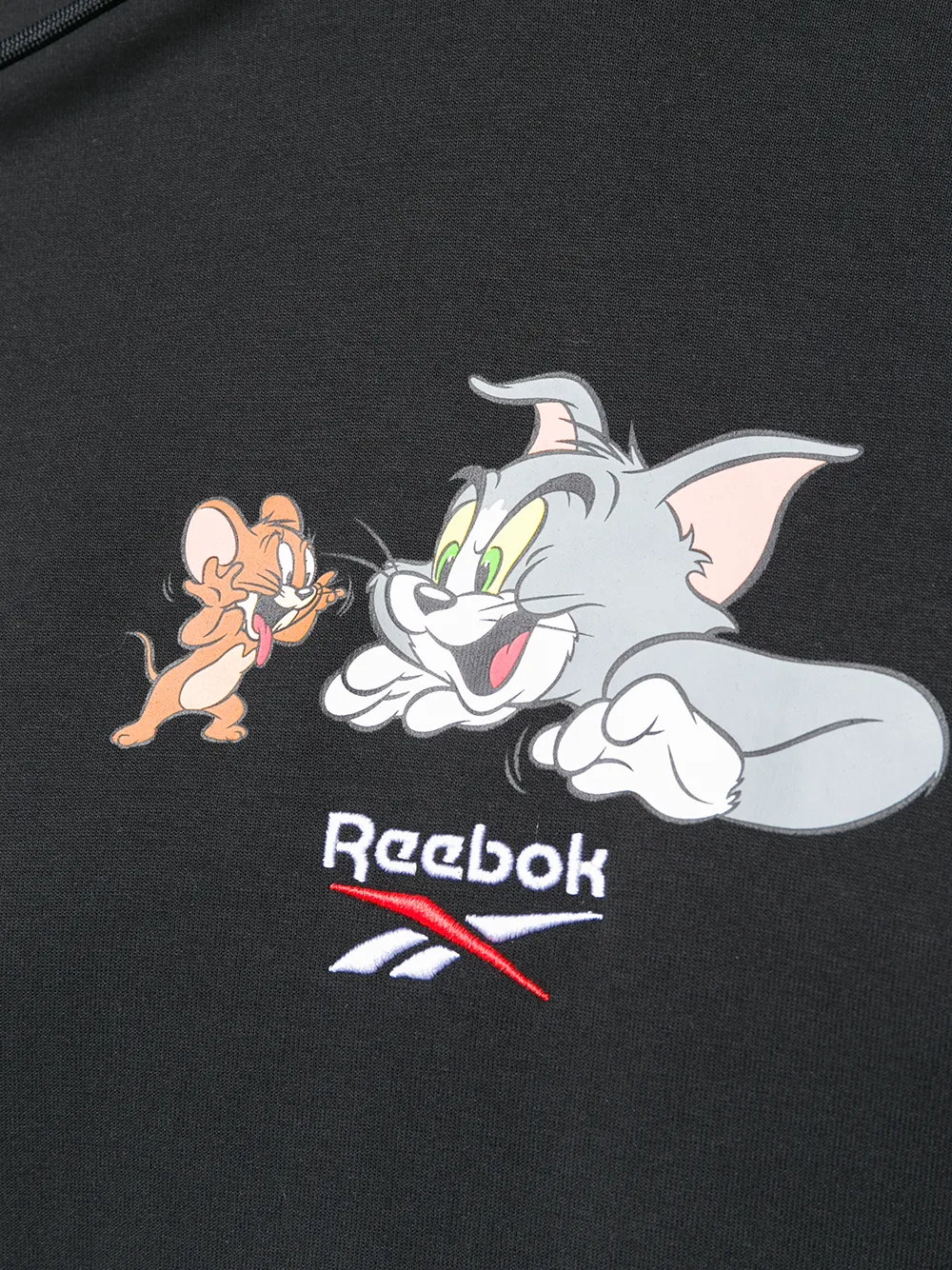 Reebok Hoodie met print Zwart