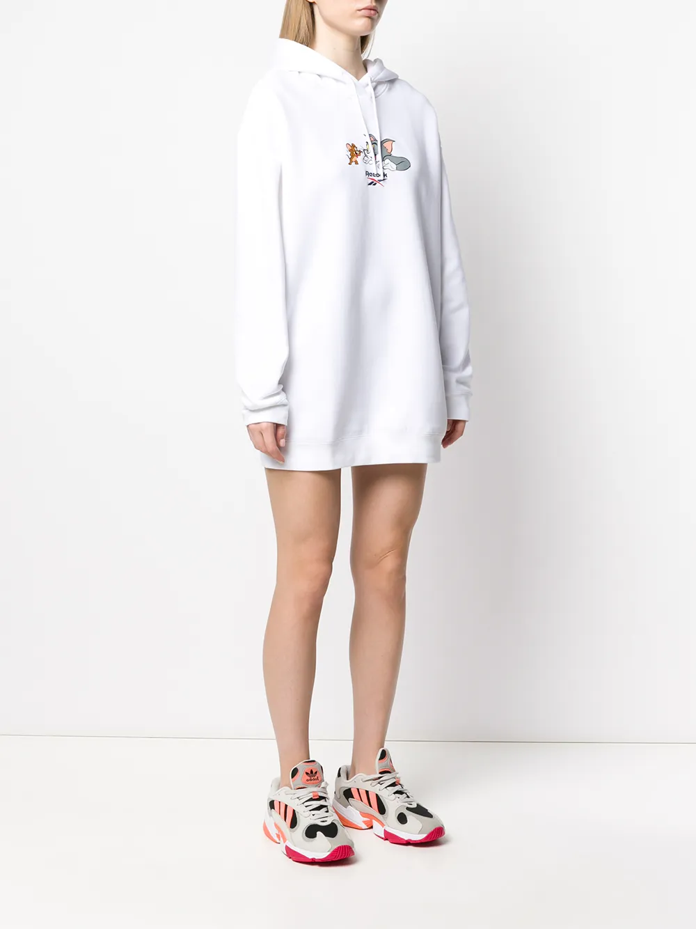 Reebok Hoodie met print Wit